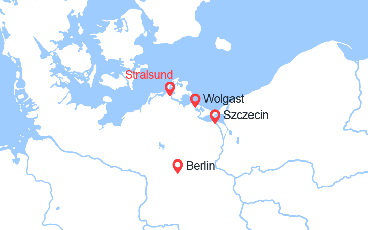 Carte itinéraire croisière De la capitale allemande à la mer baltique (SUB_PP)