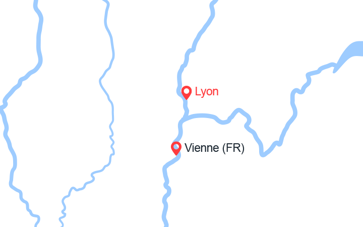 Carte itinéraire croisière Week-end de Fête sur le Rhône (THL_A80)