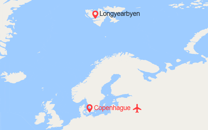 Carte itinéraire croisière Au Royaume des Glaces : L’ours polaire