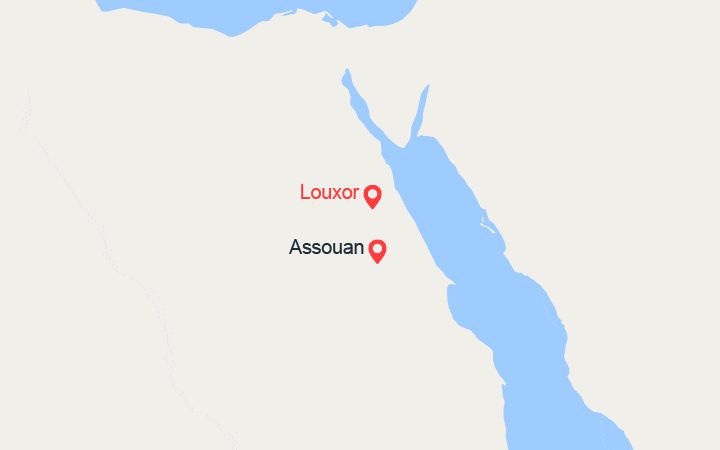 Carte itinéraire croisière Sur le Nil: sur la terre des Pharaons ( 8NL_PP)