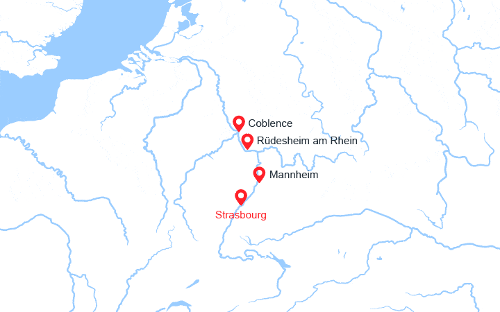 Carte itinéraire croisière Une croisière rythmée - Légendes, découvertes & boogie-woogie (SEH_NOVJAZ)
